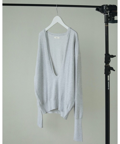 anuke（アンヌーク）の「Deep Keyneck Knit（ニット/セーター・レディース・チャコールグレー/グレー・FREE）」の16枚目の写真