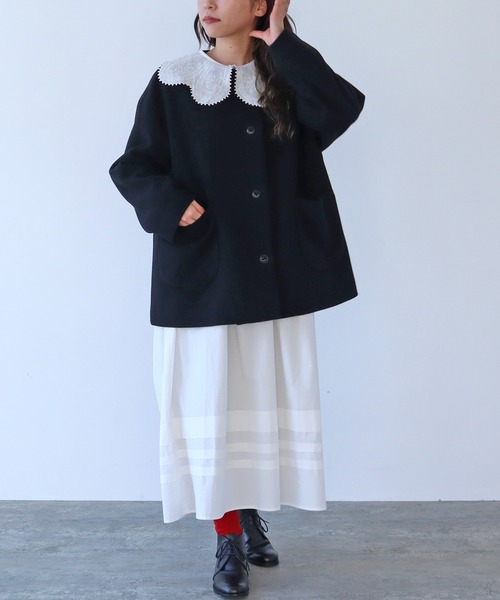 bulle de savon(ビュルデサボン)の「super100 ノーカラーブルゾン(ブルゾン・レディース・ブラック・FREE)」の17枚目の写真