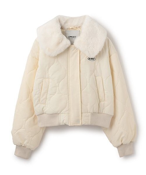 by LOVEiT(バイラビット)の「中綿ブルゾン(ブルゾン・キッズ・ブラック/オフホワイト/ピンク・160cm/120cm/130cm/140cm/150cm)」の2枚目の写真