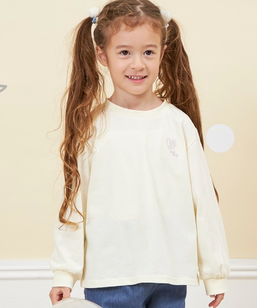 KP(ケーピー)の「【WEB限定】ワンポイント刺繍長袖Tシャツ(80~140)(Tシャツ/カットソー・キッズ・サックスブルー/オフホワイト/ラベンダー/ネイビー/ピンク・100cm/140cm/130cm/120cm/110cm/90cm/80cm)」の13枚目の写真
