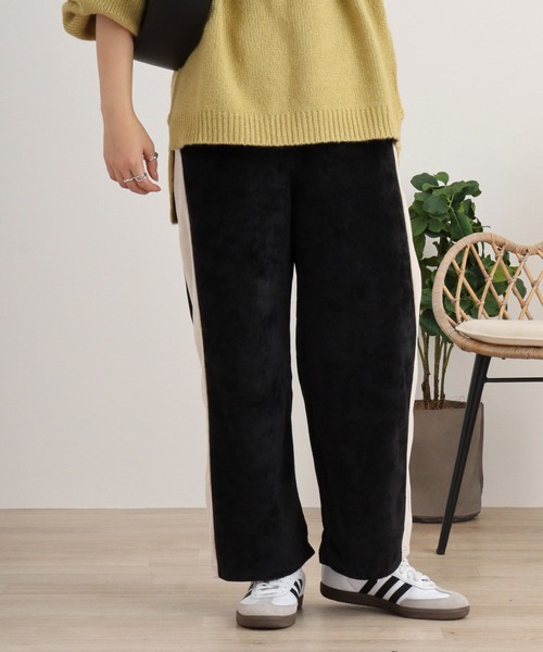 atONE(アットワン)の「TCカットベロアライン入りパンツ(その他パンツ・レディース・アイボリー/ブラック/ブラウン・L/M)」の10枚目の写真