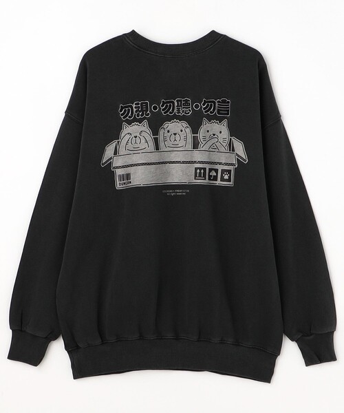 セール】DUNCAN/ダンカン TREE WISE CATS SWEAT/バックプリント クルー