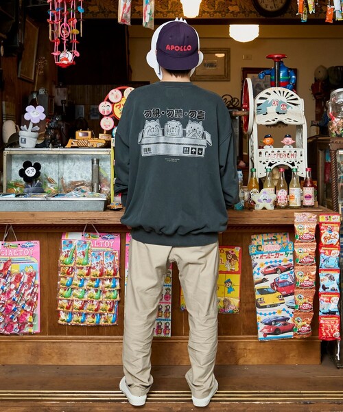 セール】DUNCAN/ダンカン TREE WISE CATS SWEAT/バックプリント クルー