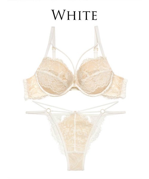 アグレアーブル レース コード ブラジャー & バック透け Tバック ショーツ（ブラ&ショーツ）｜Reinest（レイネスト）