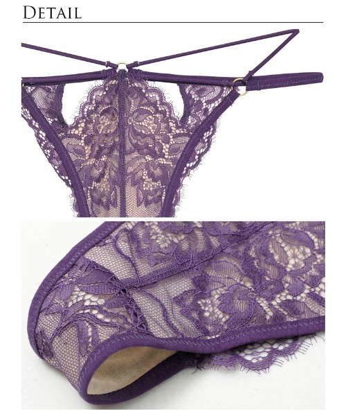 アグレアーブル レース コード ブラジャー & バック透け Tバック ショーツ（ブラ&ショーツ）｜Reinest（レイネスト）