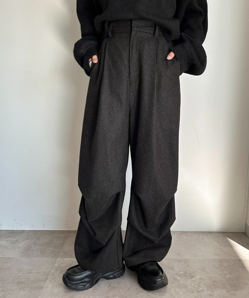 apres jour mignon(アプレジュールミニョン)の「パラシュートスラックス【ZOZOTOWN限定アイテム】(スラックス・レディース・ブラック系その他/ブラック/チャコールグレー・SMALL/MEDIUM/X-LARGE)」の3枚目の写真