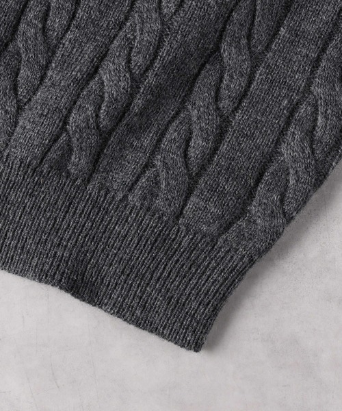 BACK NUMBER】BritishWool ケーブルクルーネックニット（ニット