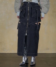 THINGS THAT MATTER | 【THINGS THAT MATTER/シングス ザット マター】NOTCH WORK DENIM SKIRT/デニムスカート(デニムスカート)