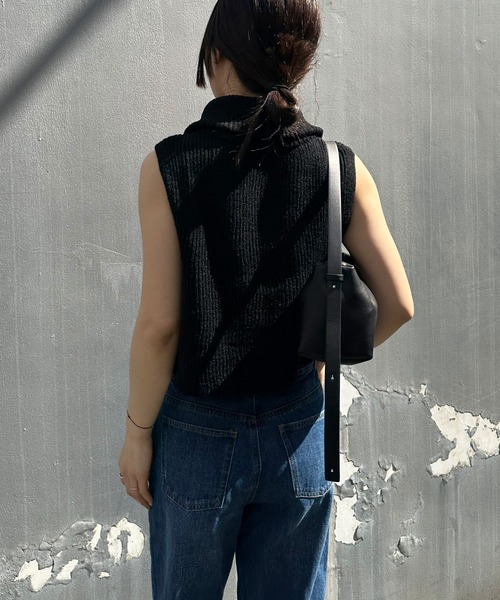 セール】ハーフジップニットベスト（ベスト）｜select MOCA（セレクト