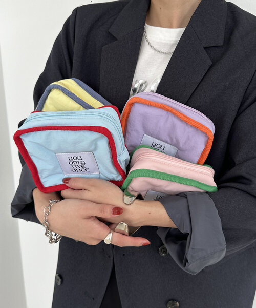 専用です! ポーチ 推し活対応◎】パデッドバイカラーマルチポーチS(ポーチ