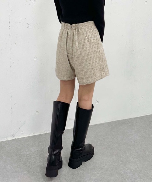 archives（アルシーヴ）の「ラメツイードラップスカパン（スカート・レディース・レッド/ベージュ/グレー・MEDIUM）」の17枚目の写真