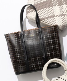 ２３区　 レザー ハンドバッグ フェイクレザー カットアウト トートバッグ / 23区