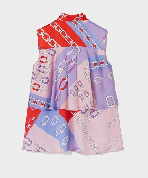Grace Class - 未使用 25SS Grace Class グレースクラス グレースコンチネンタル チェーンレイヤードノースリーブ ブラウス 0225141040 36 レッド レディース 古着 中古 USED Grace Class - 未使用 25SS Grace Class グレースクラス