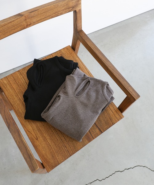 select MOCA（セレクトモカ）の「カットアウトリブワンピース（ワンピース・レディース・ブラック/モカ・LARGE/MEDIUM）」の20枚目の写真