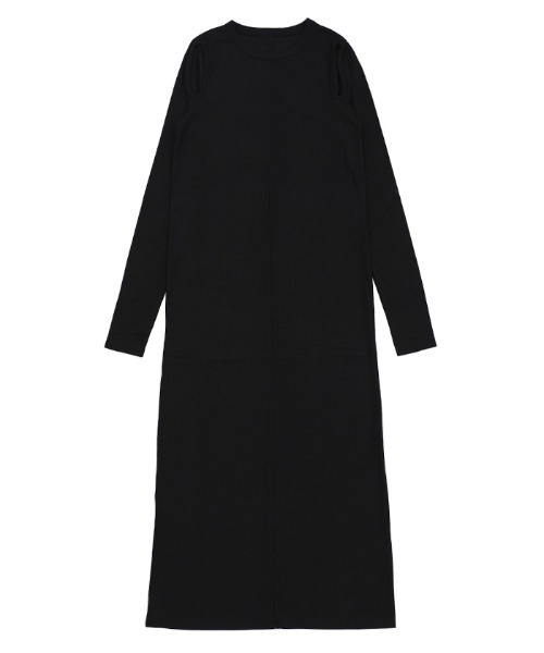 select MOCA（セレクトモカ）の「カットアウトリブワンピース（ワンピース・レディース・ブラック/モカ・LARGE/MEDIUM）」の22枚目の写真
