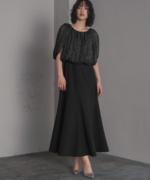 girl(ガール)の「【3WAY 着回しを楽しめる】ドット ジャカード ケープ マーメイド ロング 結婚式 ワンピース パーティードレス オケージョンドレス お呼ばれ 二次会 成人式 同窓会 謝恩会(ドレス・レディース・ブラック/グレー/ベージュ×ブラック・S/M/L/2L)」の17枚目の写真