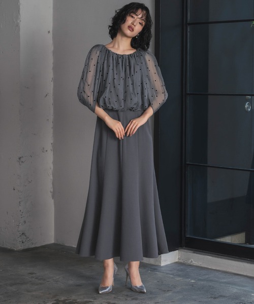 セール】【3WAY 着回しを楽しめる】ドット ジャカード ケープ