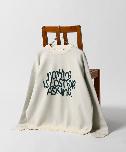 RAGEBLUE（レイジブルー）の「ジャガード/オーバーサイズモチーフニット（ニット/セーター・メンズ・ネイビー/グレー/ピンク/ホワイト・MEDIUM/LARGE）」の2枚目の写真