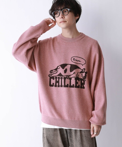 RAGEBLUE（レイジブルー）の「ジャガード/オーバーサイズモチーフニット（ニット/セーター・メンズ・ネイビー/グレー/ピンク/ホワイト・MEDIUM/LARGE）」の22枚目の写真