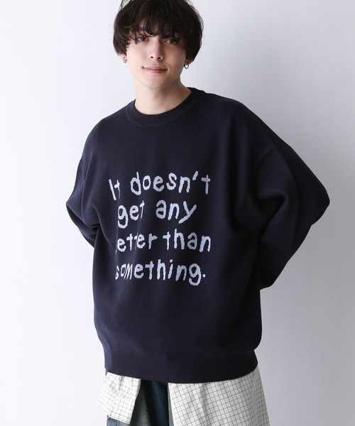 RAGEBLUE（レイジブルー）の「ジャガード/オーバーサイズモチーフニット（ニット/セーター・メンズ・ネイビー/グレー/ピンク/ホワイト・MEDIUM/LARGE）」の18枚目の写真