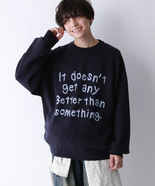 RAGEBLUE（レイジブルー）の「ジャガード/オーバーサイズモチーフニット（ニット/セーター・メンズ・ネイビー/グレー/ピンク/ホワイト・MEDIUM/LARGE）」の17枚目の写真