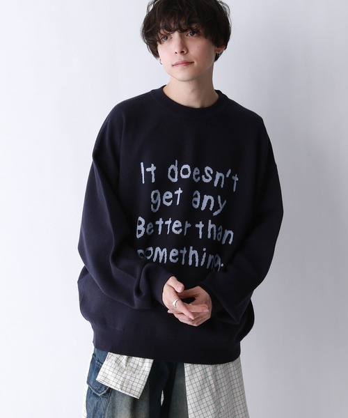 RAGEBLUE（レイジブルー）の「ジャガード/オーバーサイズモチーフニット（ニット/セーター・メンズ・ネイビー/グレー/ピンク/ホワイト・MEDIUM/LARGE）」の16枚目の写真