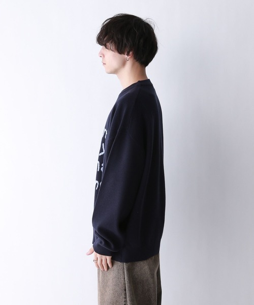 RAGEBLUE（レイジブルー）の「ジャガード/オーバーサイズモチーフニット（ニット/セーター・メンズ・ネイビー/グレー/ピンク/ホワイト・MEDIUM/LARGE）」の15枚目の写真