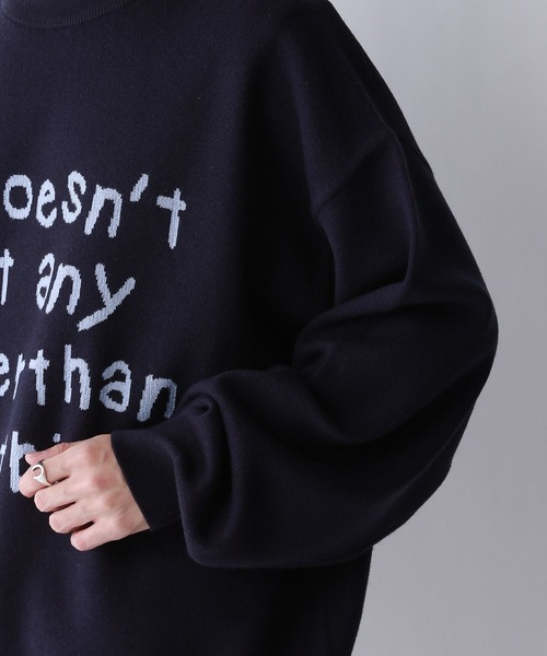 RAGEBLUE（レイジブルー）の「ジャガード/オーバーサイズモチーフニット（ニット/セーター・メンズ・ネイビー/グレー/ピンク/ホワイト・MEDIUM/LARGE）」の11枚目の写真