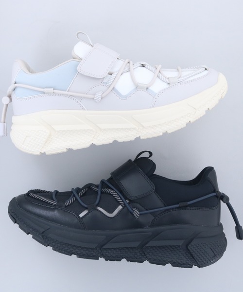 あしながおじさん（アシナガオジサン）の「軽量｜アウトドアスニーカー　5510031（スニーカー・レディース・マルチ/ブラック/ホワイト・L/M/S/LL）」の5枚目の写真