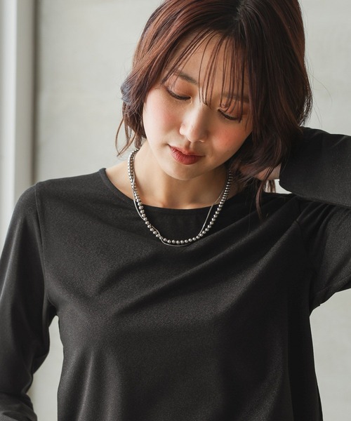 GLOBAL WORK（グローバルワーク）の「Beauteeラメプルオーバー長袖/252247（Tシャツ/カットソー・レディース・アイボリー/モカ/ブラック・MEDIUM/LARGE）」の13枚目の写真