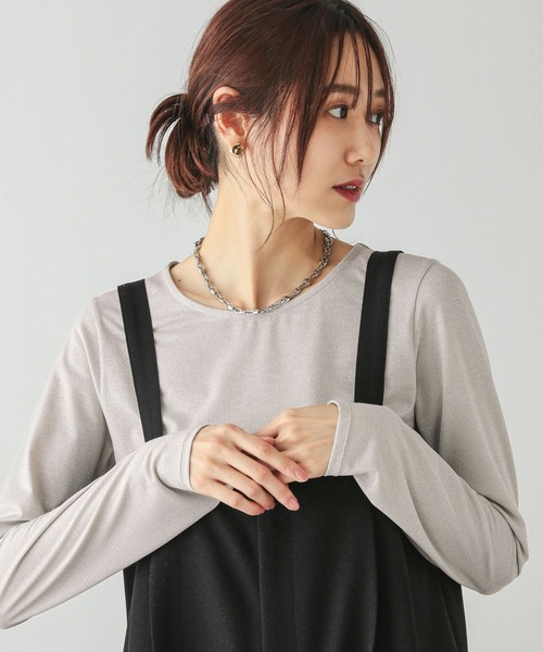 GLOBAL WORK（グローバルワーク）の「Beauteeラメプルオーバー長袖/252247（Tシャツ/カットソー・レディース・アイボリー/モカ/ブラック・MEDIUM/LARGE）」の9枚目の写真