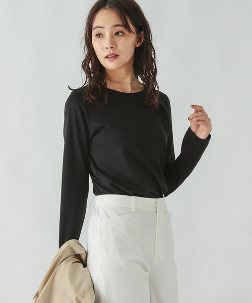 GLOBAL WORK（グローバルワーク）の「Beauteeラメプルオーバー長袖/252247（Tシャツ/カットソー・レディース・アイボリー/モカ/ブラック・MEDIUM/LARGE）」の4枚目の写真