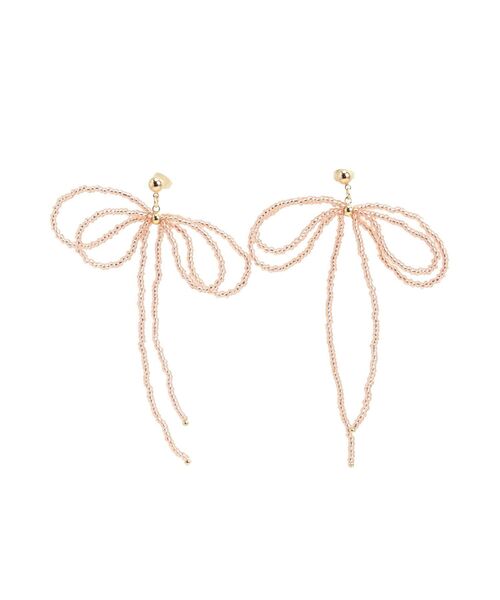 RESEXXY（リゼクシー）の「クリアビーズリボンピアス（ピアス（両耳用）・レディース・クリア/ピンク・FREE）」の11枚目の写真