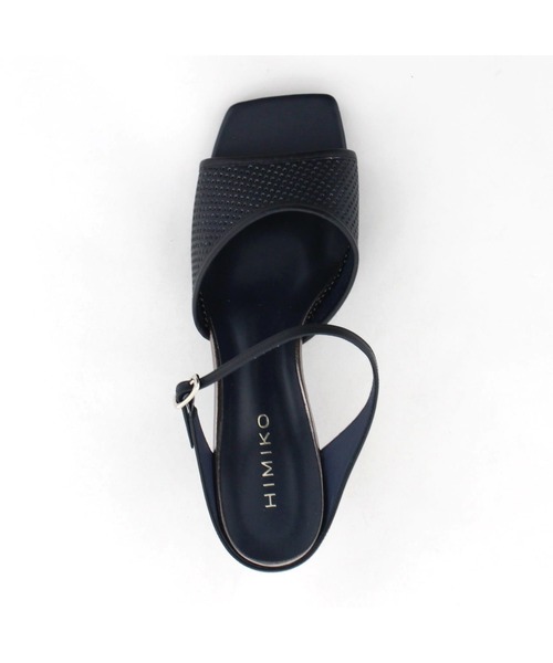 HIMIKO(ヒミコ)の「【Made in Japan】【HIMIKO】パンチングレザーヒールミュールサンダル/651218(サンダル・レディース・ネイビー/イエロー/アイボリー・23.0cm/25.5cm/24.5cm/23.5cm/22.0cm/21.5cm/25.0cm/24.0cm/22.5cm)」の4枚目の写真