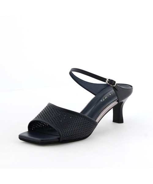 HIMIKO(ヒミコ)の「【Made in Japan】【HIMIKO】パンチングレザーヒールミュールサンダル/651218(サンダル・レディース・ネイビー/イエロー/アイボリー・23.0cm/25.5cm/24.5cm/23.5cm/22.0cm/21.5cm/25.0cm/24.0cm/22.5cm)」の6枚目の写真