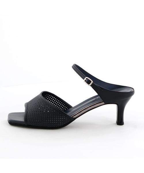 HIMIKO(ヒミコ)の「【Made in Japan】【HIMIKO】パンチングレザーヒールミュールサンダル/651218(サンダル・レディース・ネイビー/イエロー/アイボリー・23.0cm/25.5cm/24.5cm/23.5cm/22.0cm/21.5cm/25.0cm/24.0cm/22.5cm)」の7枚目の写真