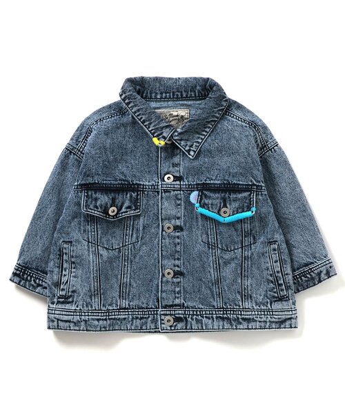 BREEZE（ブリーズ）の「【ジュニア対応】ケミカルデニムジャケット（デニムジャケット・キッズ・サックスブルー・90/100/110/130/140/120）」の14枚目の写真