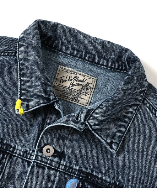 BREEZE（ブリーズ）の「【ジュニア対応】ケミカルデニムジャケット（デニムジャケット・キッズ・サックスブルー・90/100/110/130/140/120）」の3枚目の写真