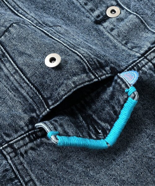 BREEZE（ブリーズ）の「【ジュニア対応】ケミカルデニムジャケット（デニムジャケット・キッズ・サックスブルー・90/100/110/130/140/120）」の6枚目の写真