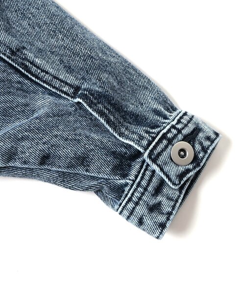 BREEZE（ブリーズ）の「【ジュニア対応】ケミカルデニムジャケット（デニムジャケット・キッズ・サックスブルー・90/100/110/130/140/120）」の7枚目の写真