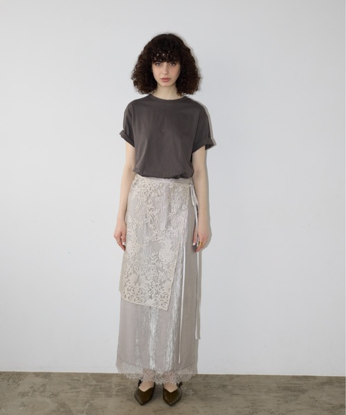 AIC.（エーアイシー）の「【再入荷】バックレイヤードフィットTシャツ（Tシャツ/カットソー・レディース・オフホワイト/チャコールグレー/ブラック・FREE）」の11枚目の写真