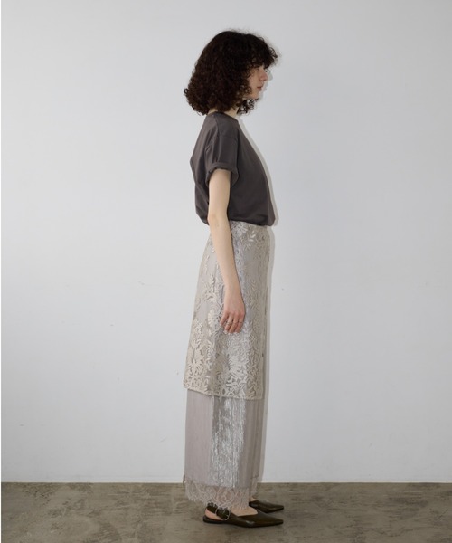 AIC.（エーアイシー）の「【再入荷】バックレイヤードフィットTシャツ（Tシャツ/カットソー・レディース・オフホワイト/チャコールグレー/ブラック・FREE）」の12枚目の写真