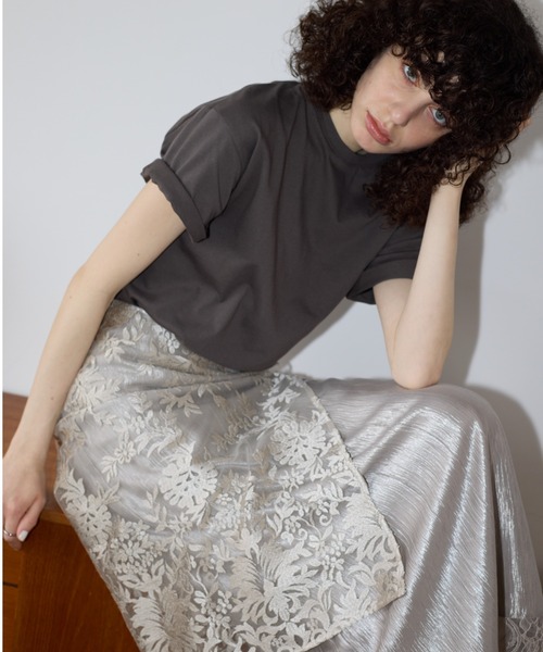 AIC.（エーアイシー）の「【再入荷】バックレイヤードフィットTシャツ（Tシャツ/カットソー・レディース・オフホワイト/チャコールグレー/ブラック・FREE）」の5枚目の写真