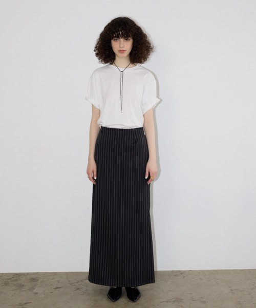 AIC.（エーアイシー）の「【再入荷】バックレイヤードフィットTシャツ（Tシャツ/カットソー・レディース・オフホワイト/チャコールグレー/ブラック・FREE）」の21枚目の写真