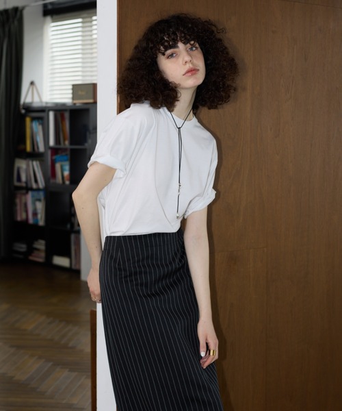 AIC.（エーアイシー）の「【再入荷】バックレイヤードフィットTシャツ（Tシャツ/カットソー・レディース・オフホワイト/チャコールグレー/ブラック・FREE）」の17枚目の写真