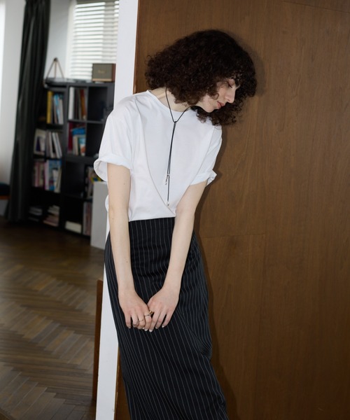 AIC.（エーアイシー）の「【再入荷】バックレイヤードフィットTシャツ（Tシャツ/カットソー・レディース・オフホワイト/チャコールグレー/ブラック・FREE）」の18枚目の写真