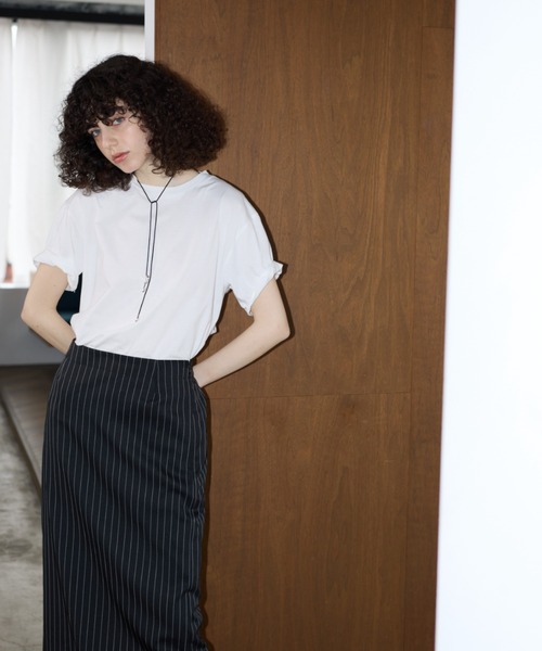 AIC.（エーアイシー）の「【再入荷】バックレイヤードフィットTシャツ（Tシャツ/カットソー・レディース・オフホワイト/チャコールグレー/ブラック・FREE）」の19枚目の写真