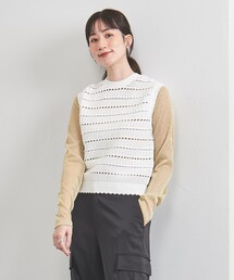 UNITED ARROWS | クロシェ風 スカラップ ニットベスト(ベスト)