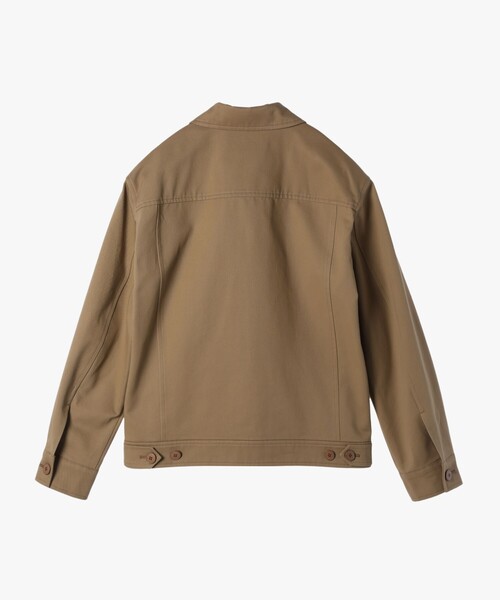 agnes b.(アニエスベー)の「メンズ コットン 長袖 ジップアップジャケット "Chet"(ブルゾン・メンズ・ブラウン系その他・1/2)」の2枚目の写真