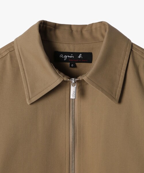 agnes b.(アニエスベー)の「メンズ コットン 長袖 ジップアップジャケット "Chet"(ブルゾン・メンズ・ブラウン系その他・1/2)」の3枚目の写真